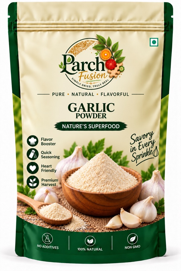 Parch Fusion Garlic Powder packaging