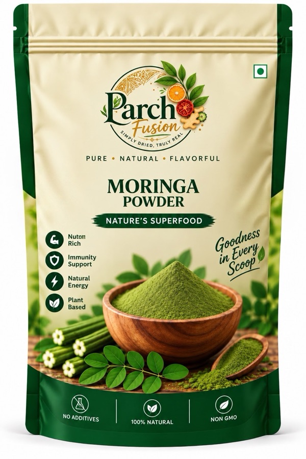 Parch Fusion Moringa Powder packaging